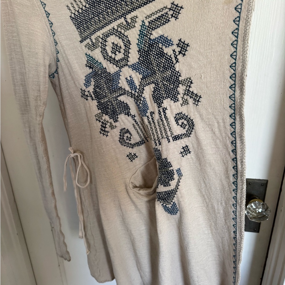 Johnny Was Biya embroidered cardigan duster size medium - Picture 6 of 14